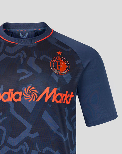 Feyenoord 2026-27 third pro shirt in navy with orange detailing, left chest club crest and right chest Castore logo.