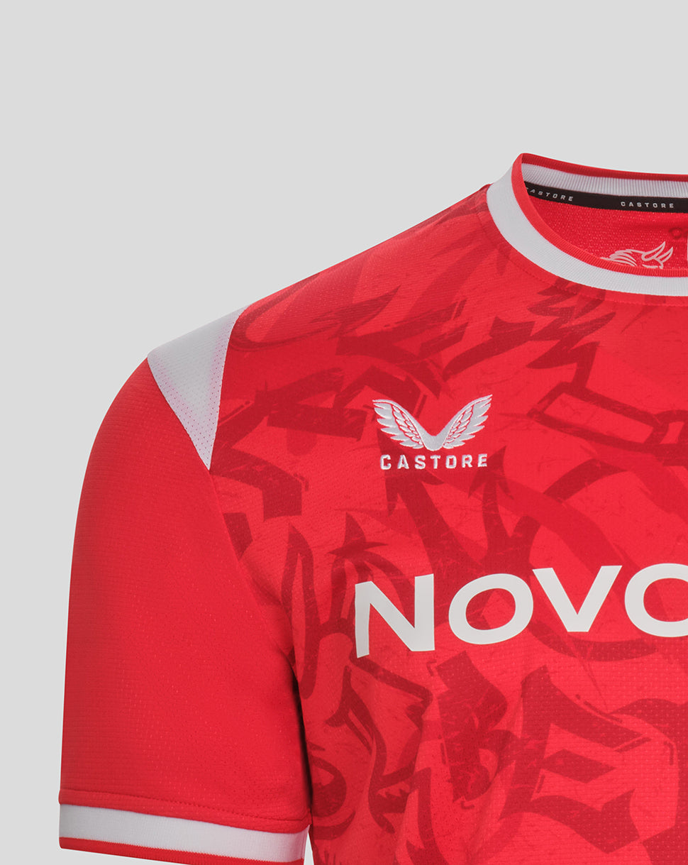 FC Kaiserslautern Men's 26/27 Home Shirt - Flame Scarlet/Castore White 1. Fc Kaiserslautern