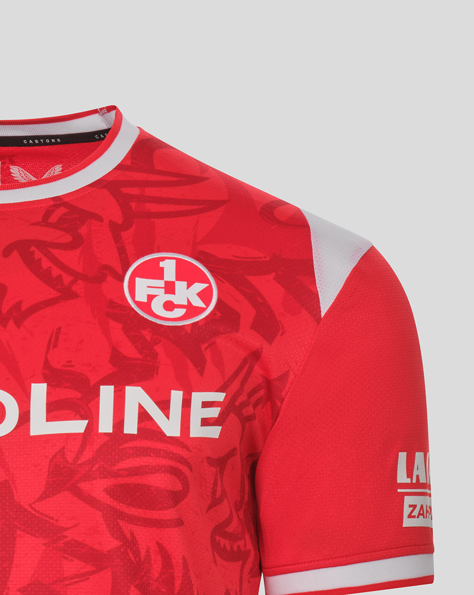 FC Kaiserslautern Men's 26/27 Home Shirt - Flame Scarlet/Castore White 1. Fc Kaiserslautern