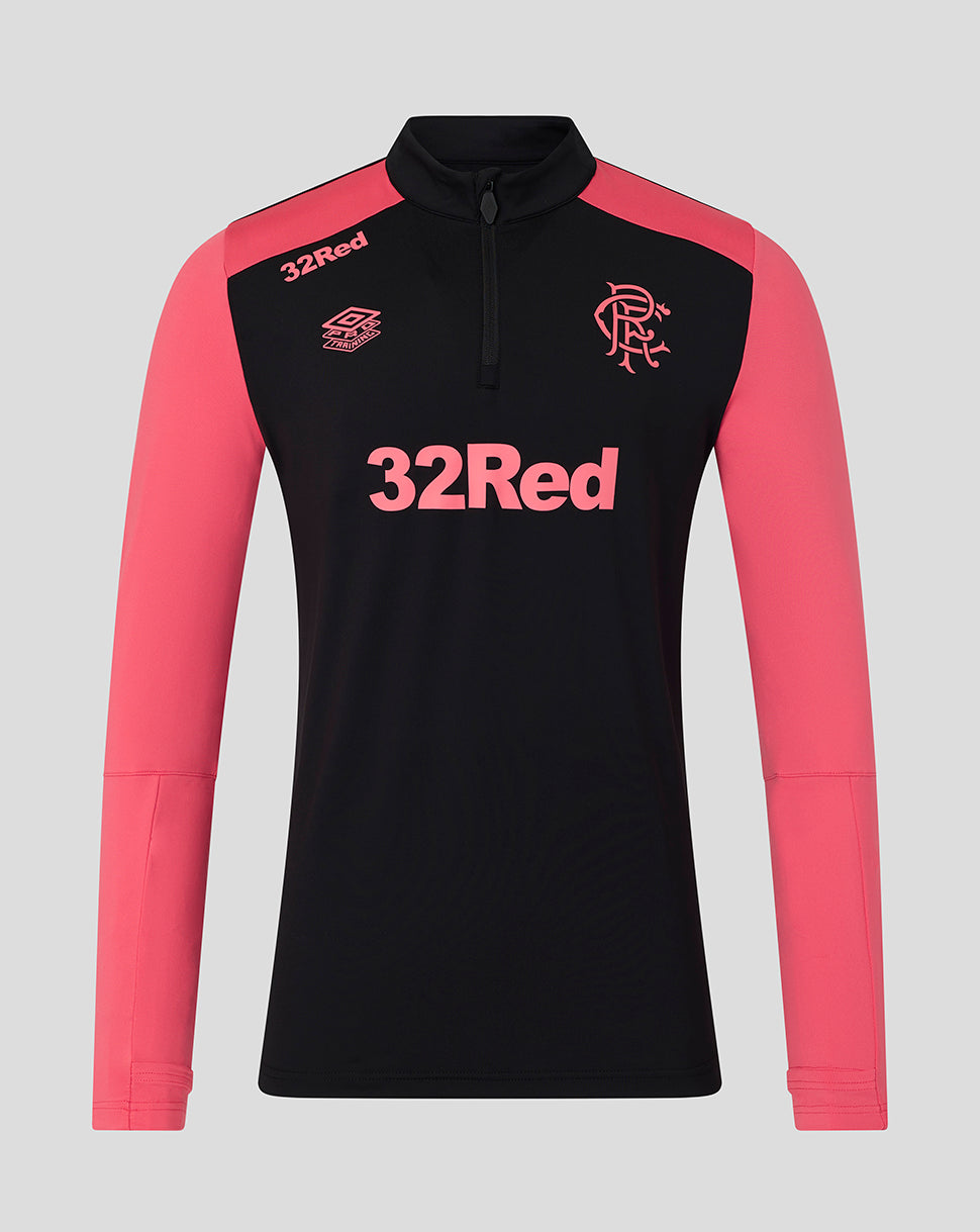Rangers Men's 26/27 Pro Training Quarter Zip - Caviar - Caviar/Coral