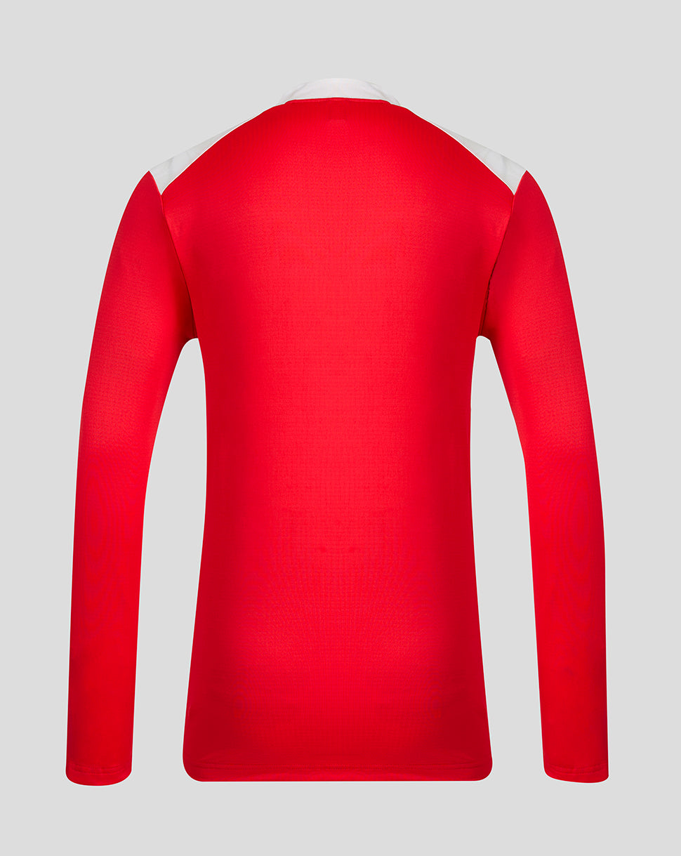 Back view of red FC Twente 26/27 Matchday Midlayer with white shoulder panels.