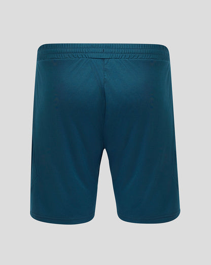 Back view of teal FC Utrecht away shorts featuring the club crest on the right leg