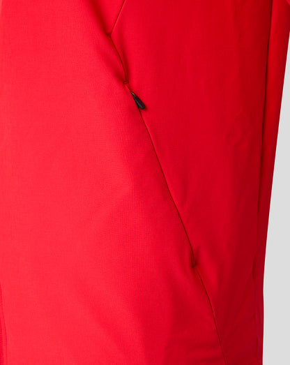 Red FC Utrecht jacket close-up of a side zip pocket.