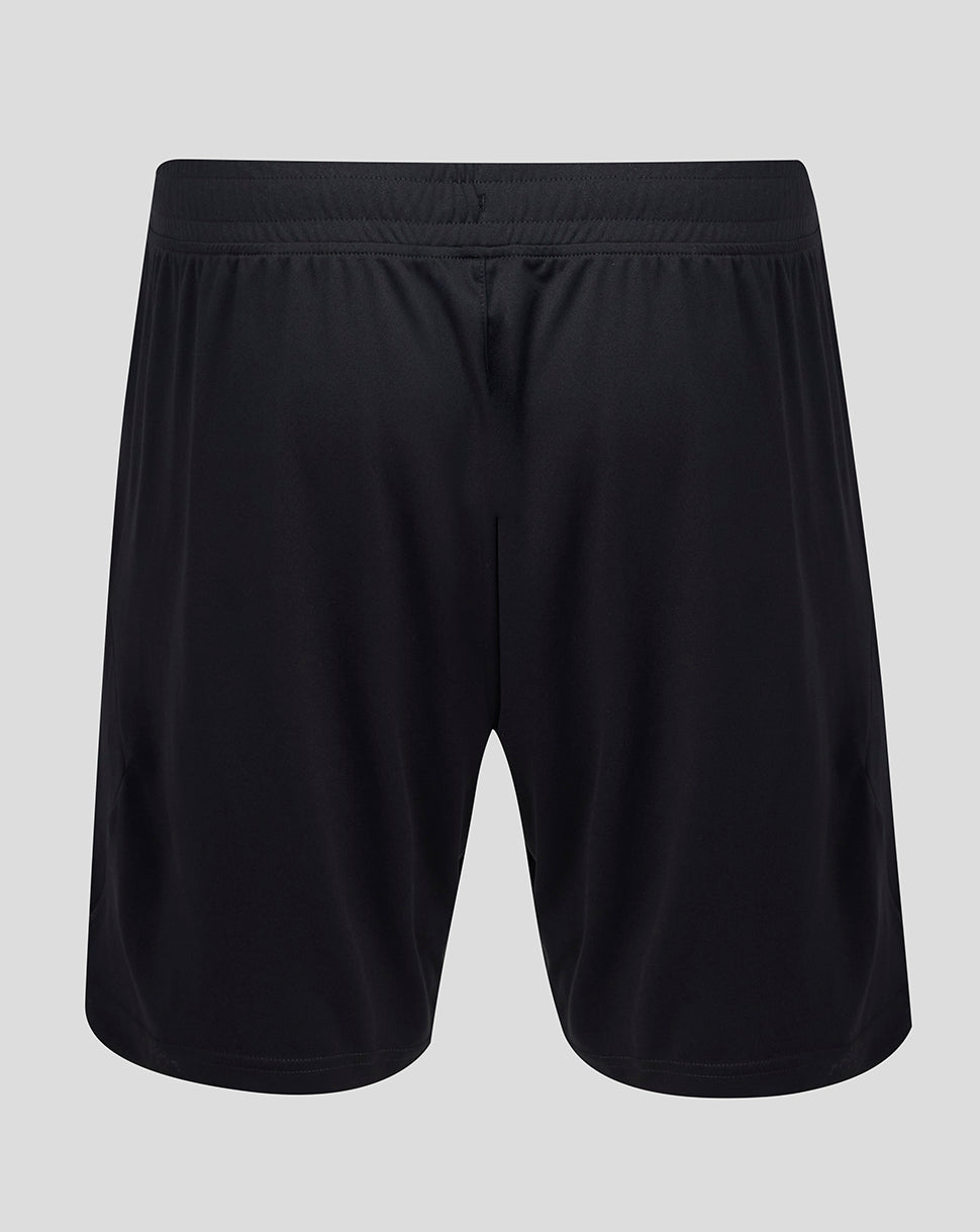 Back view of black Athletic Club 26/27 Home Goalkeeper Shorts with elastic waistband