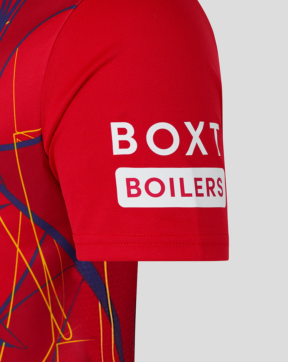 Red shirt with 'BOXT BOILERS' logo on a white background