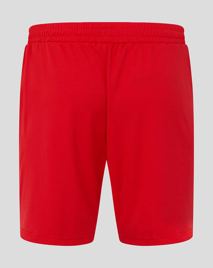 Red shorts on a gray background