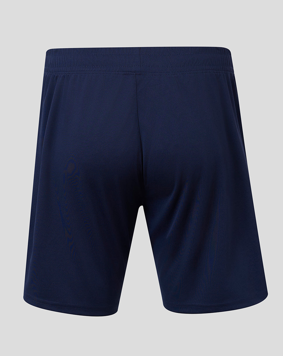 Back view of navy FC Twente men's fourth shorts with elastic waistband and a subtle crest on the left leg.