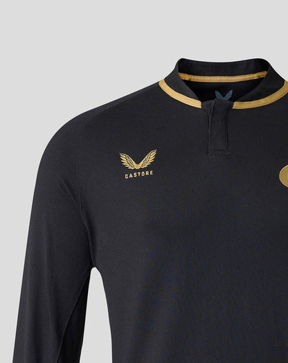 Saracens Mens 2026/27 Home Classic Cotton Long Sleeve Shirt