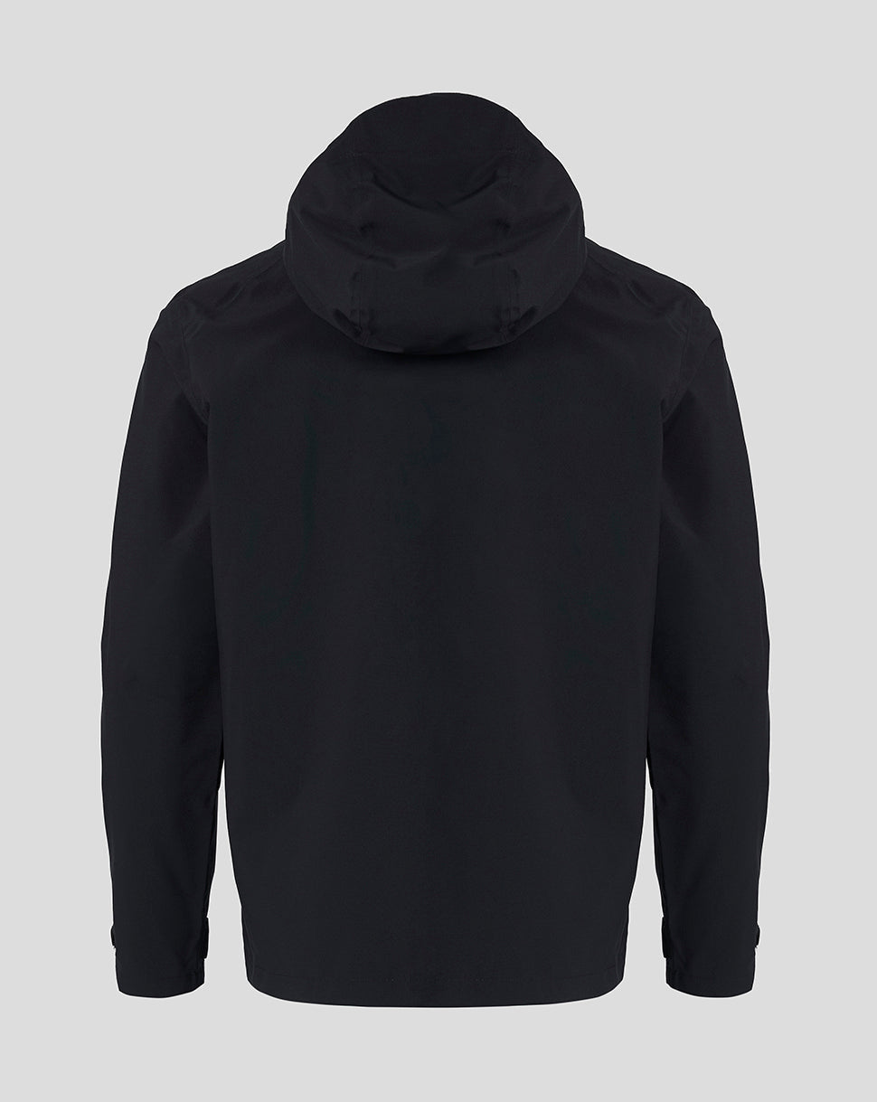Back view of black hooded Feyenoord training jacket