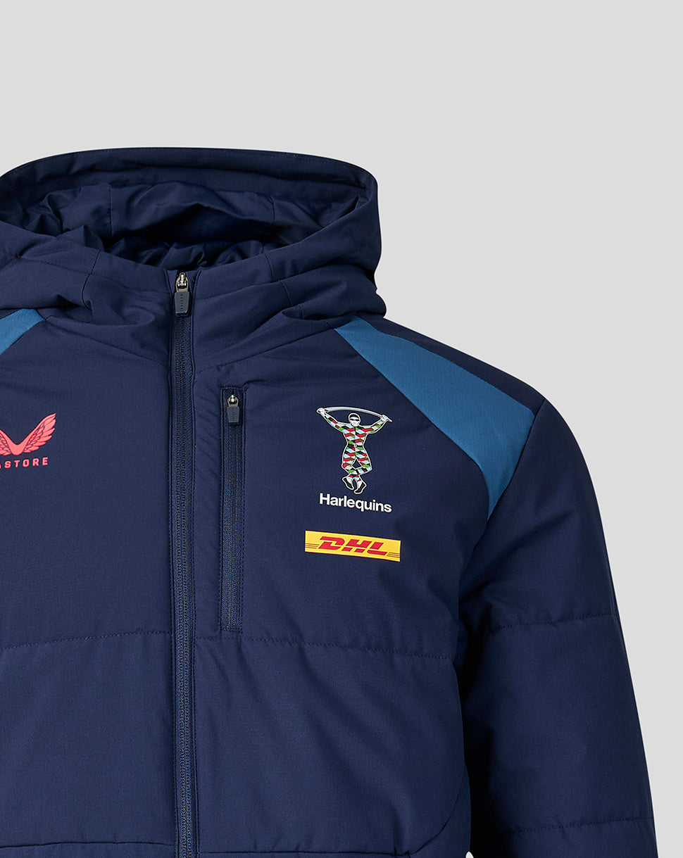 Harlequins Unisex 26/27 Training Padded Jacket - Navy