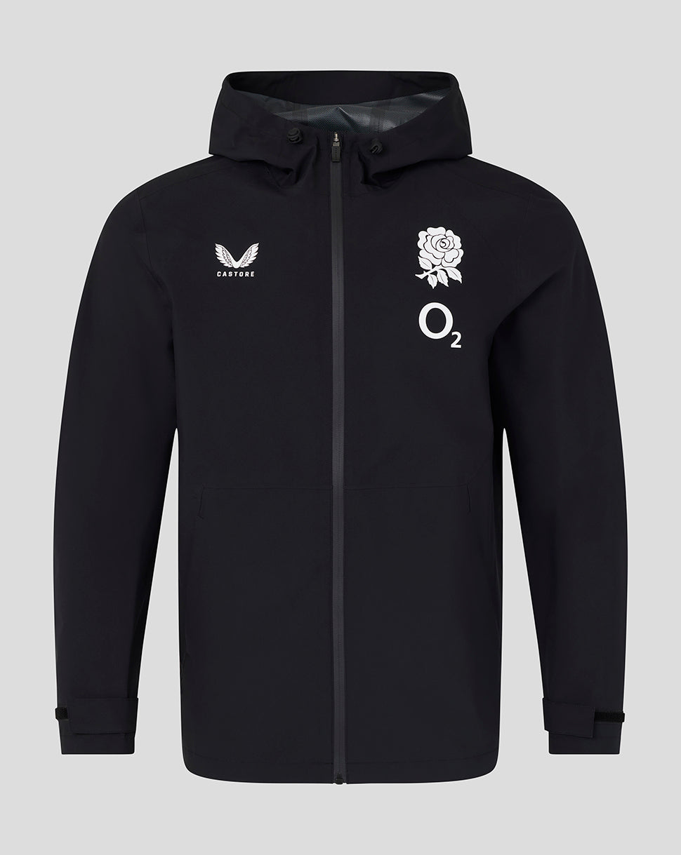 England Rugby Unisex 26/27 Training Rain Jacket - Black - Black