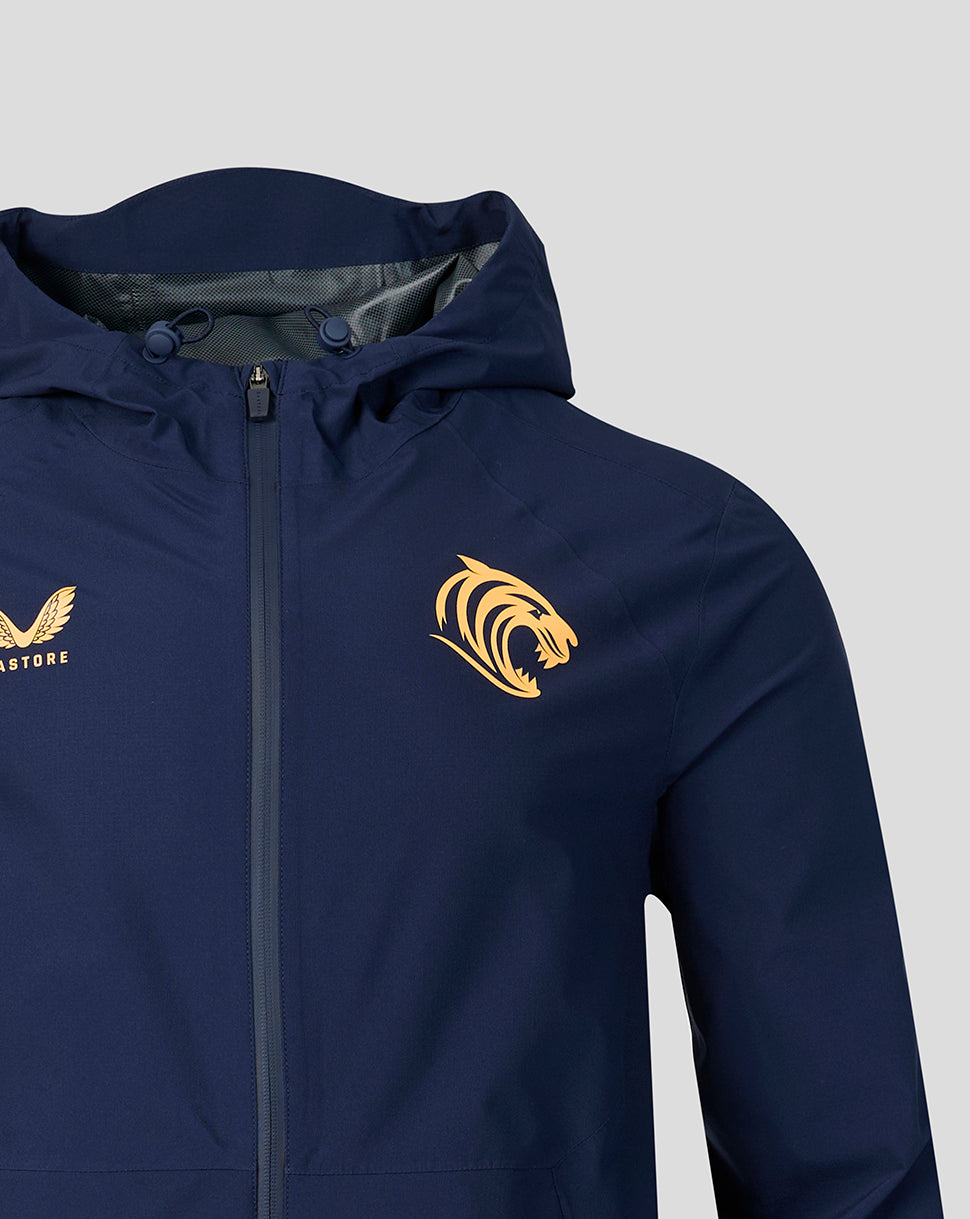 Leicester Tigers Unisex 2026/27 Training Rain Jacket - Navy