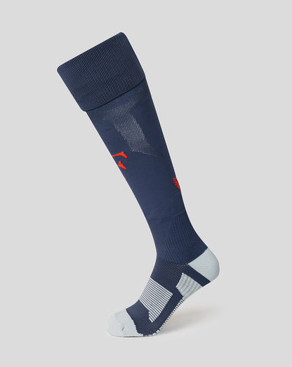 Navy Feyenoord 2026-2027 junior third sock with red F at shin and Castore logo at calf