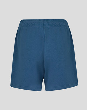 Blue shorts on a light gray background