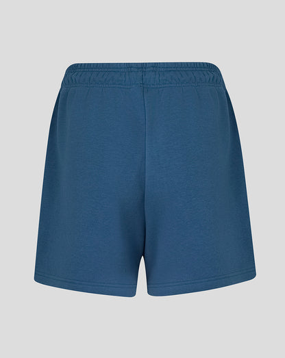 Blue shorts on a light gray background
