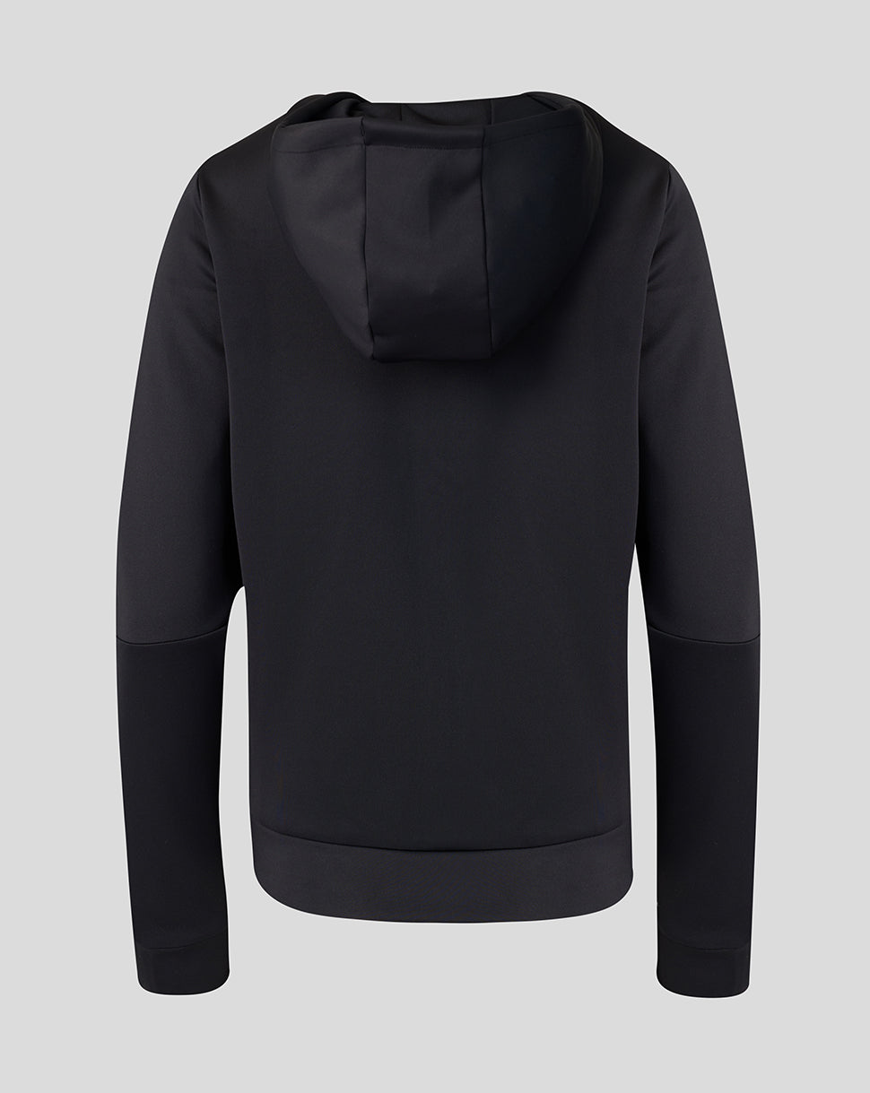 Black hoodie on a light gray background