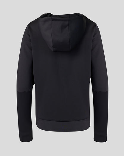 Black hoodie on a light gray background