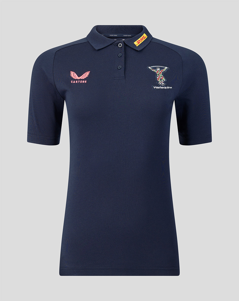 Harlequins Women's 2026/27 Travel Polo - Navy