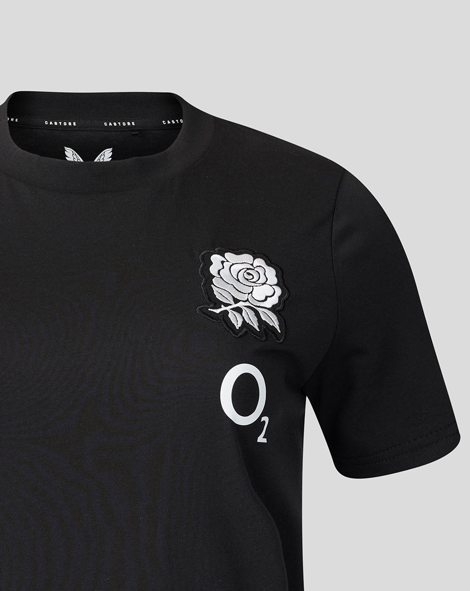 England Rugby Women's 26/27 Travel T-Shirt - Black - Black