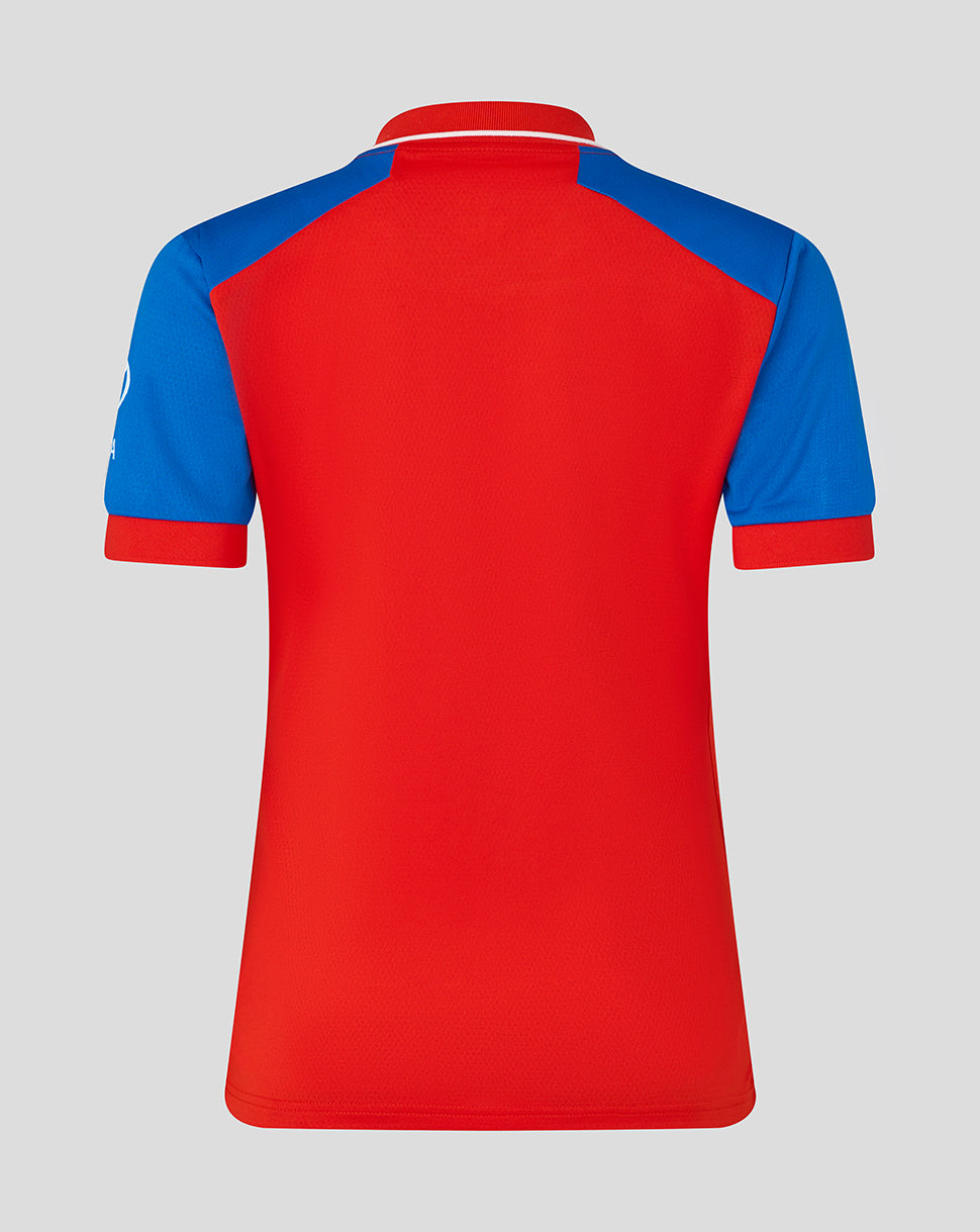 England Cricket Women's 26/27 T20 WWC Short Sleeve Shirt - Red