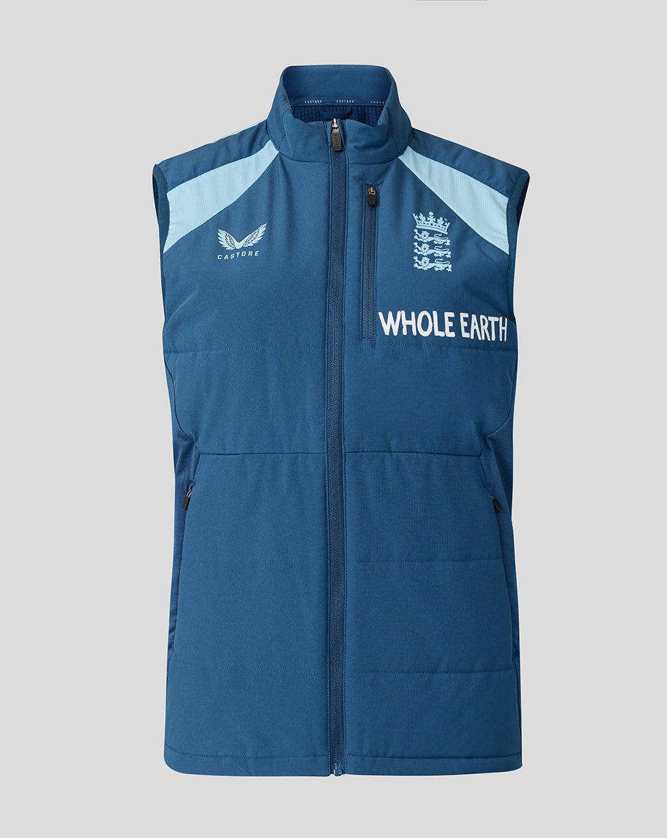 England Cricket Women's 26/27 Training Lightweight Gilet - Blue