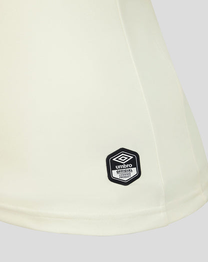 Light-colored shirt with a black Umbro logo on a white background