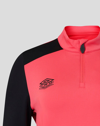 Red and black sports jacket with a brand logo on a gray background