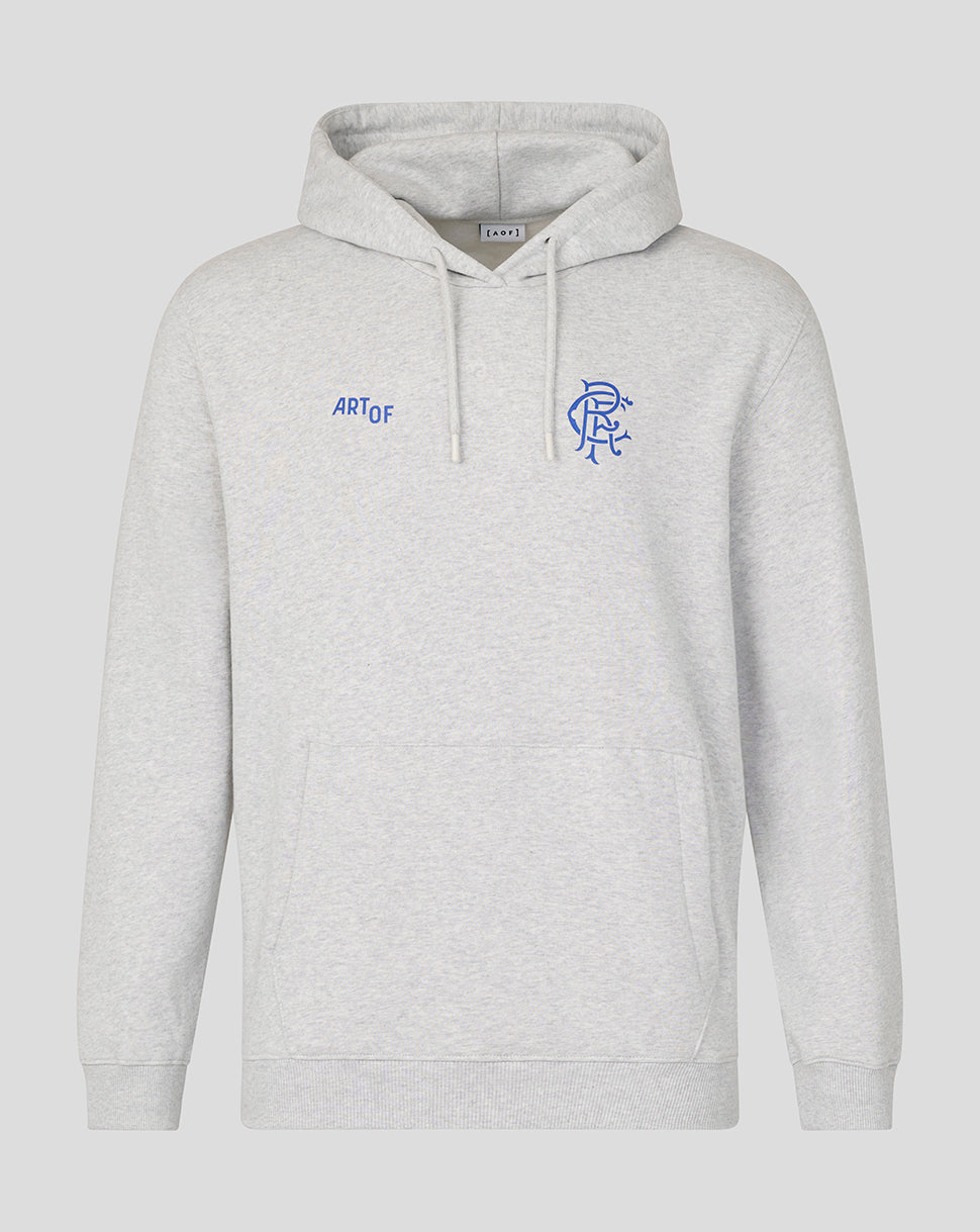 Rangers Unisex 25/26 Art of Football Hoodie - Grey - Grey