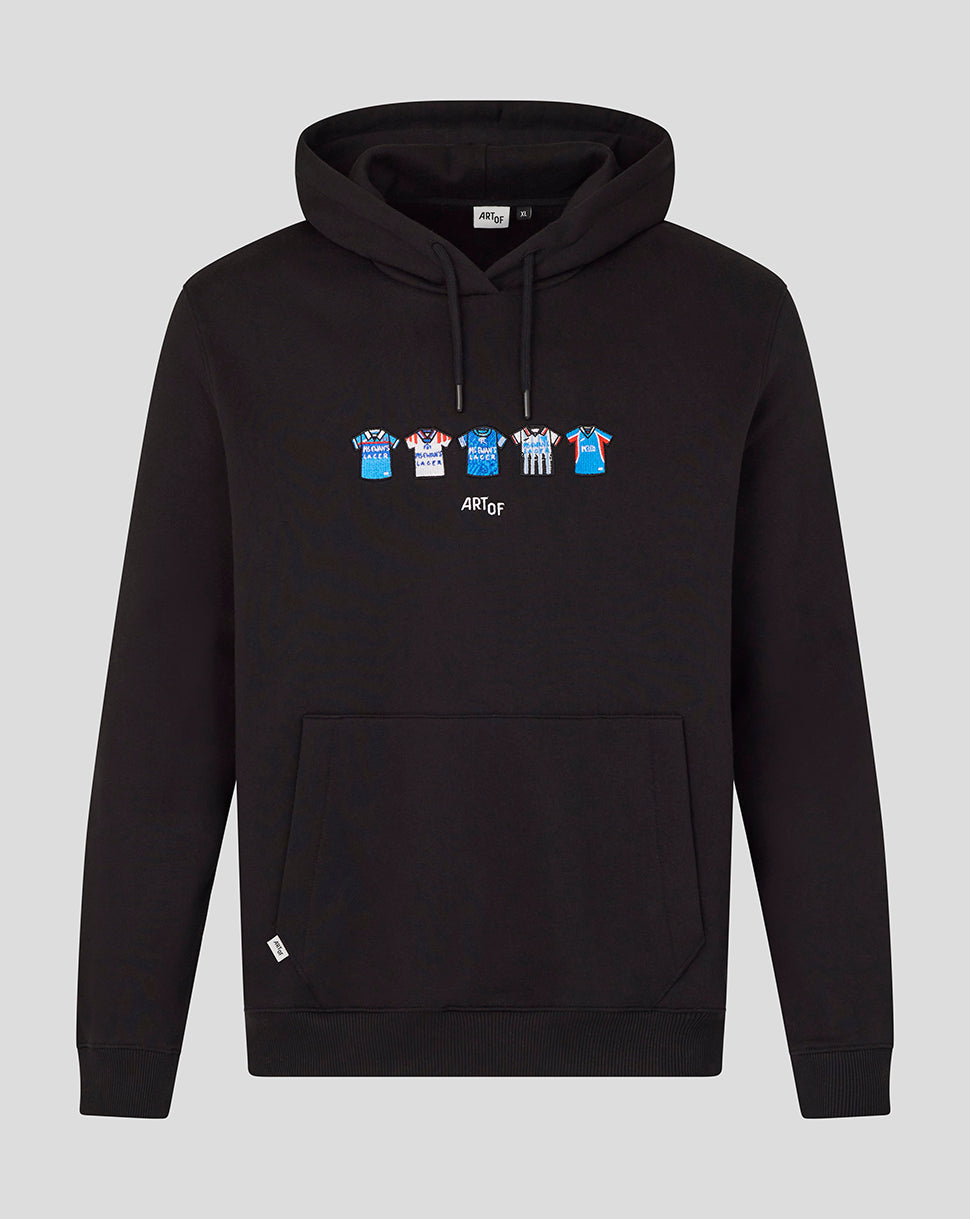 Rangers Unisex 25/26 Art of Football Classic Hoodie - Black - Black