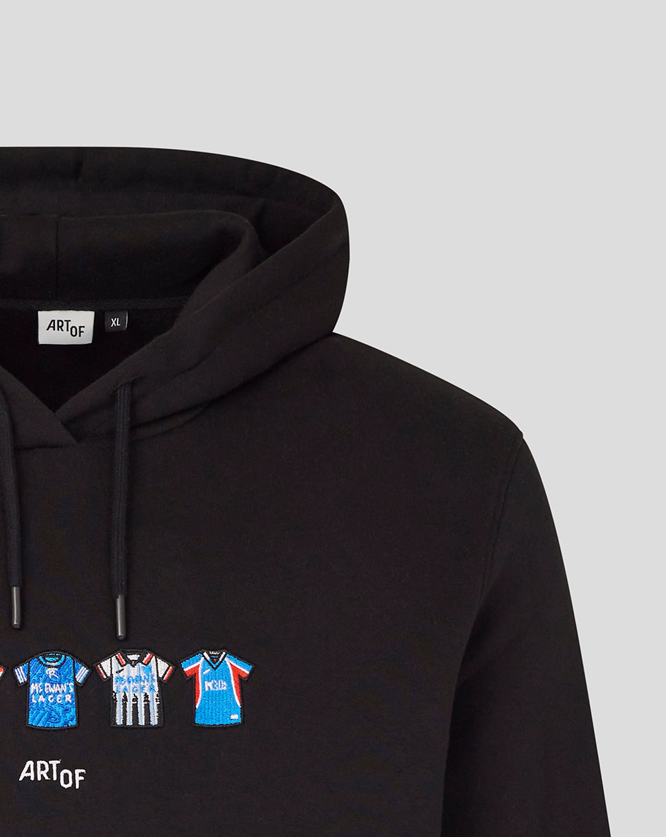Rangers Unisex 25/26 Art of Football Classic Hoodie - Black