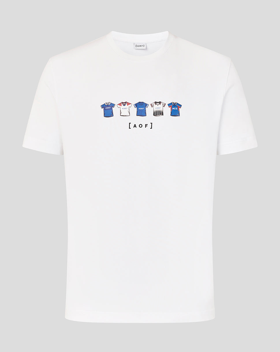 Rangers Unisex 25/26 Art of Football T-Shirt - White - White