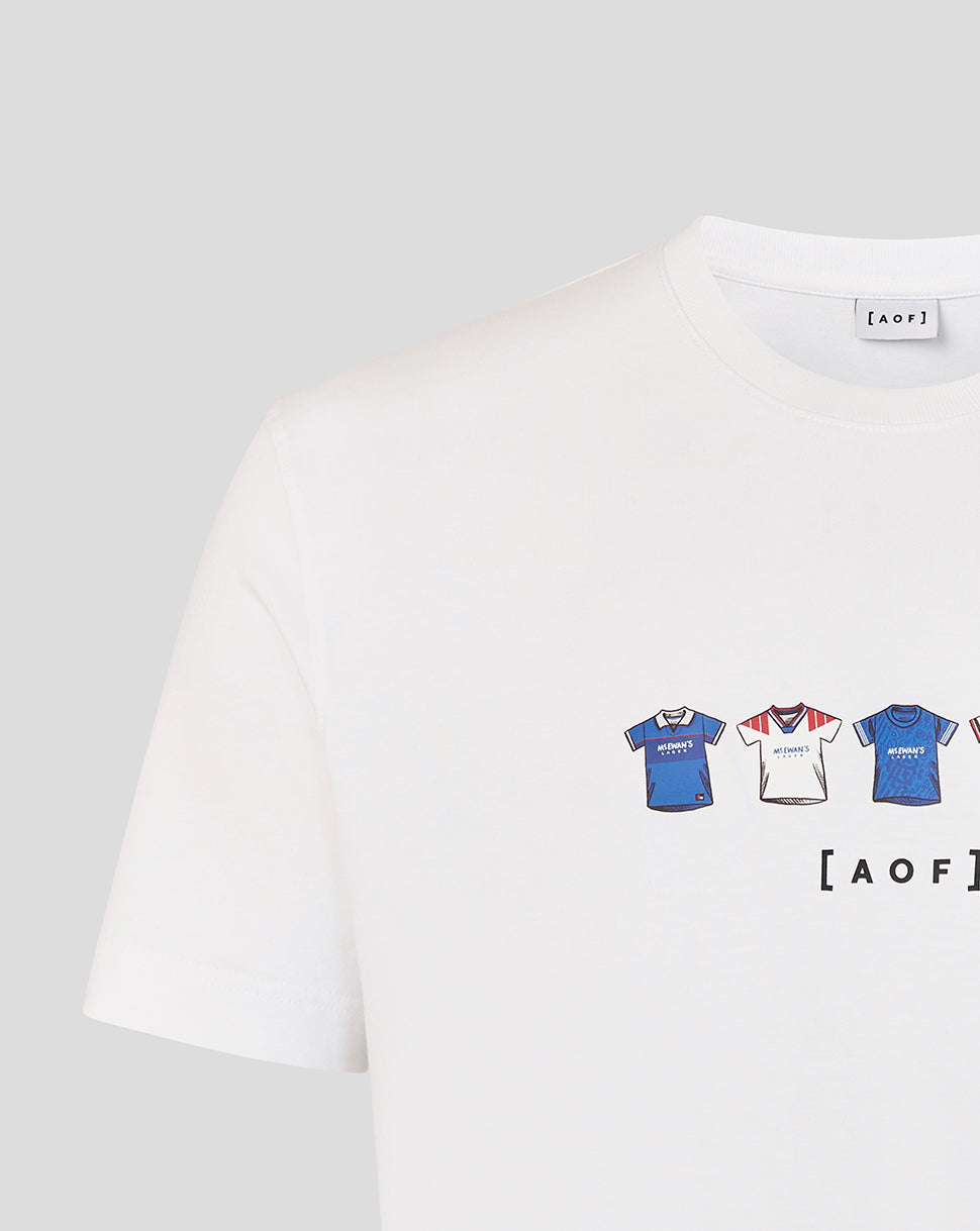 Rangers Unisex 25/26 Art of Football T-Shirt - White