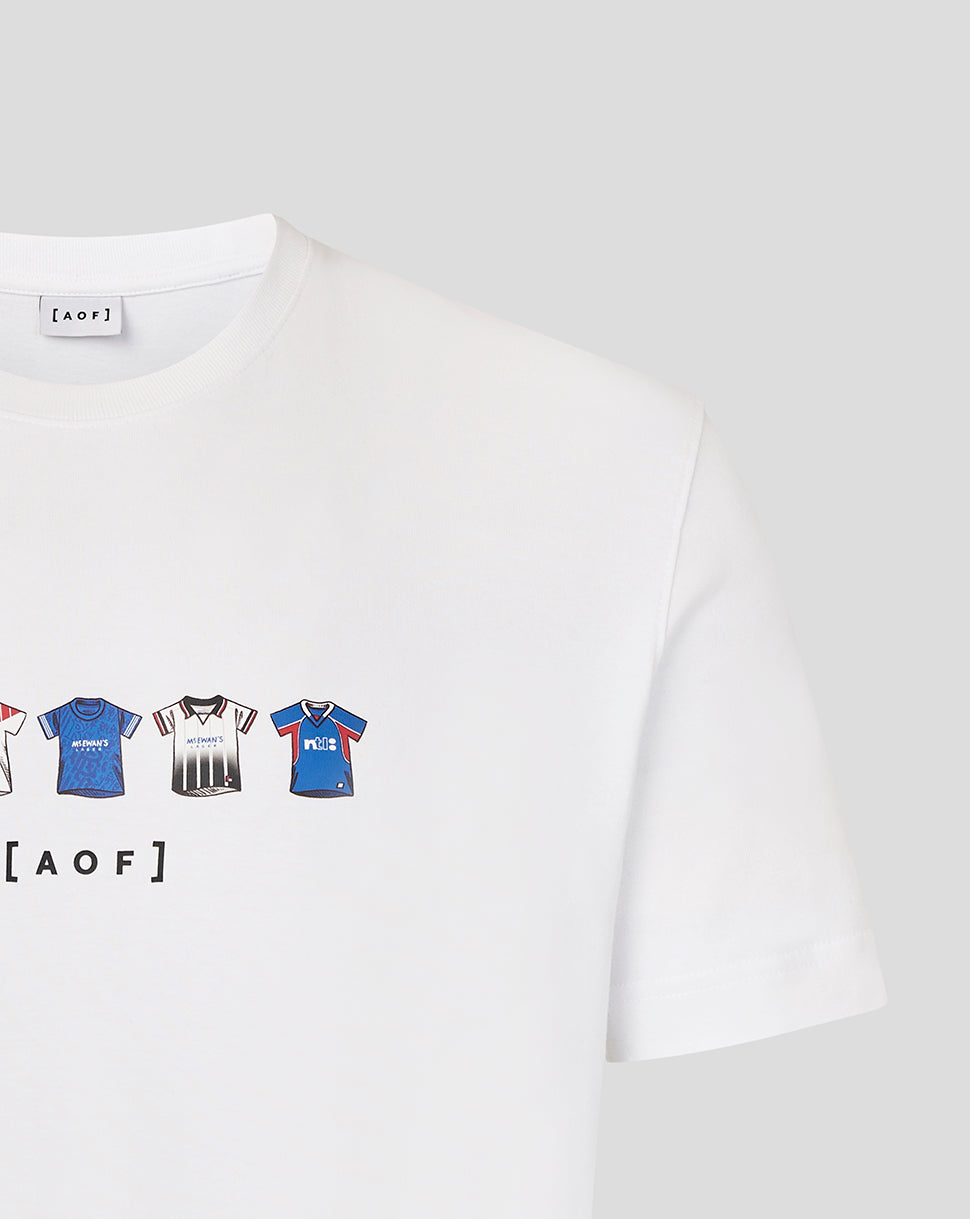 Rangers Unisex 25/26 Art of Football T-Shirt - White - White