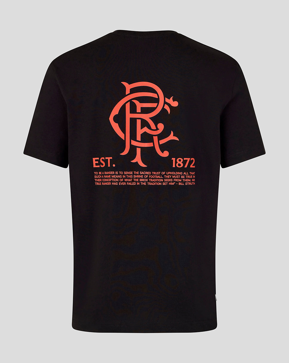 Rangers Unisex 25/26 Art of Football T-Shirt - Black