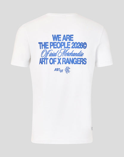 Rangers Unisex 25/26 Art of Football T-Shirt - White