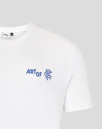 Rangers Unisex 25/26 Art of Football T-Shirt - White