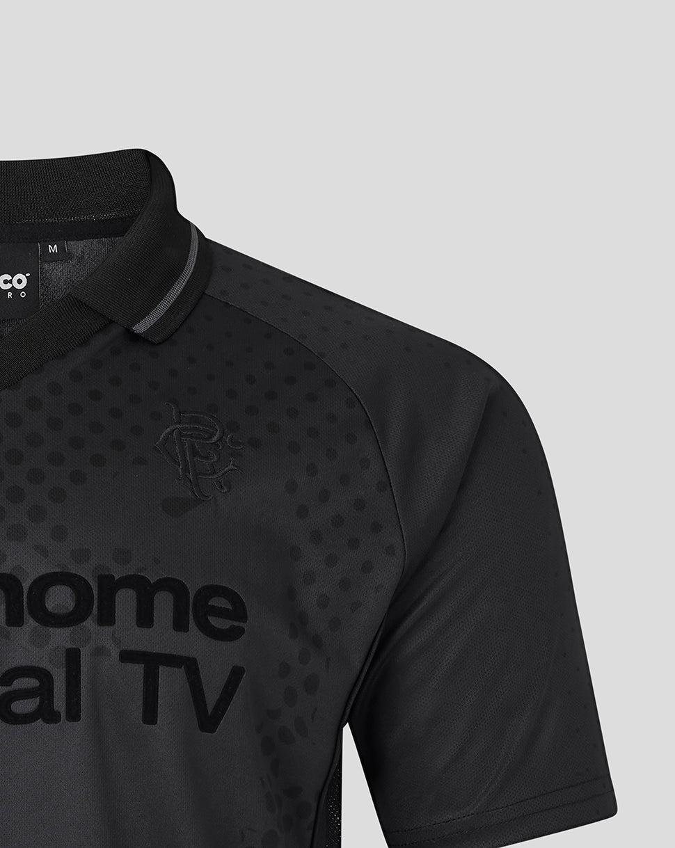 Rangers Unisex Retro 2002-03 Home Blackout Shirt - Black