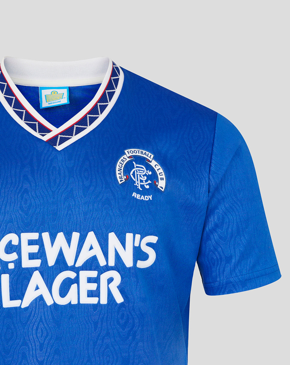 Rangers Unisex Retro 1990-92 Home Shirt - Blue