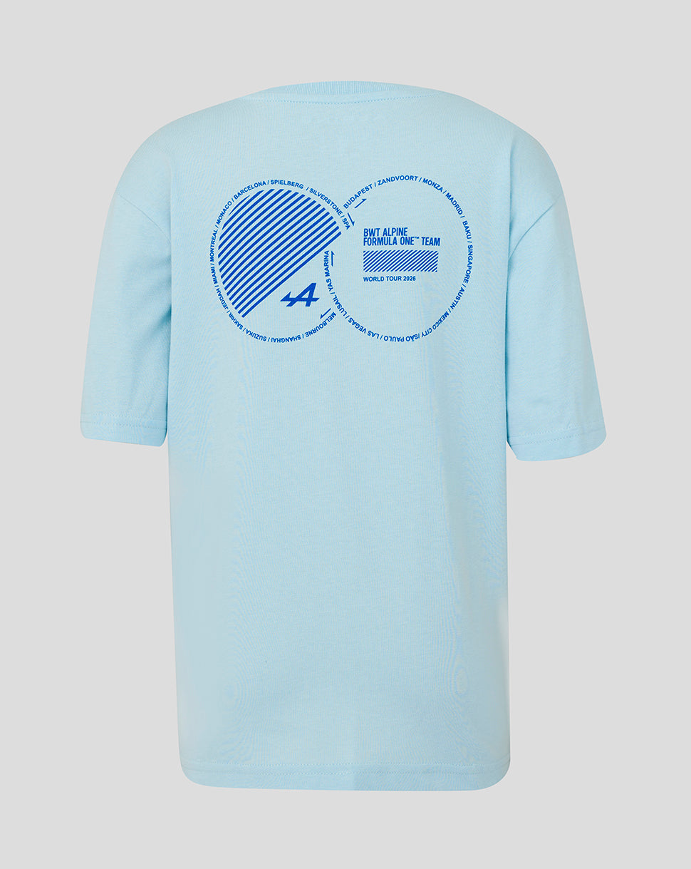 BWT Alpine Junior World Tour T-Shirt in lockerer Passform - Summer Song