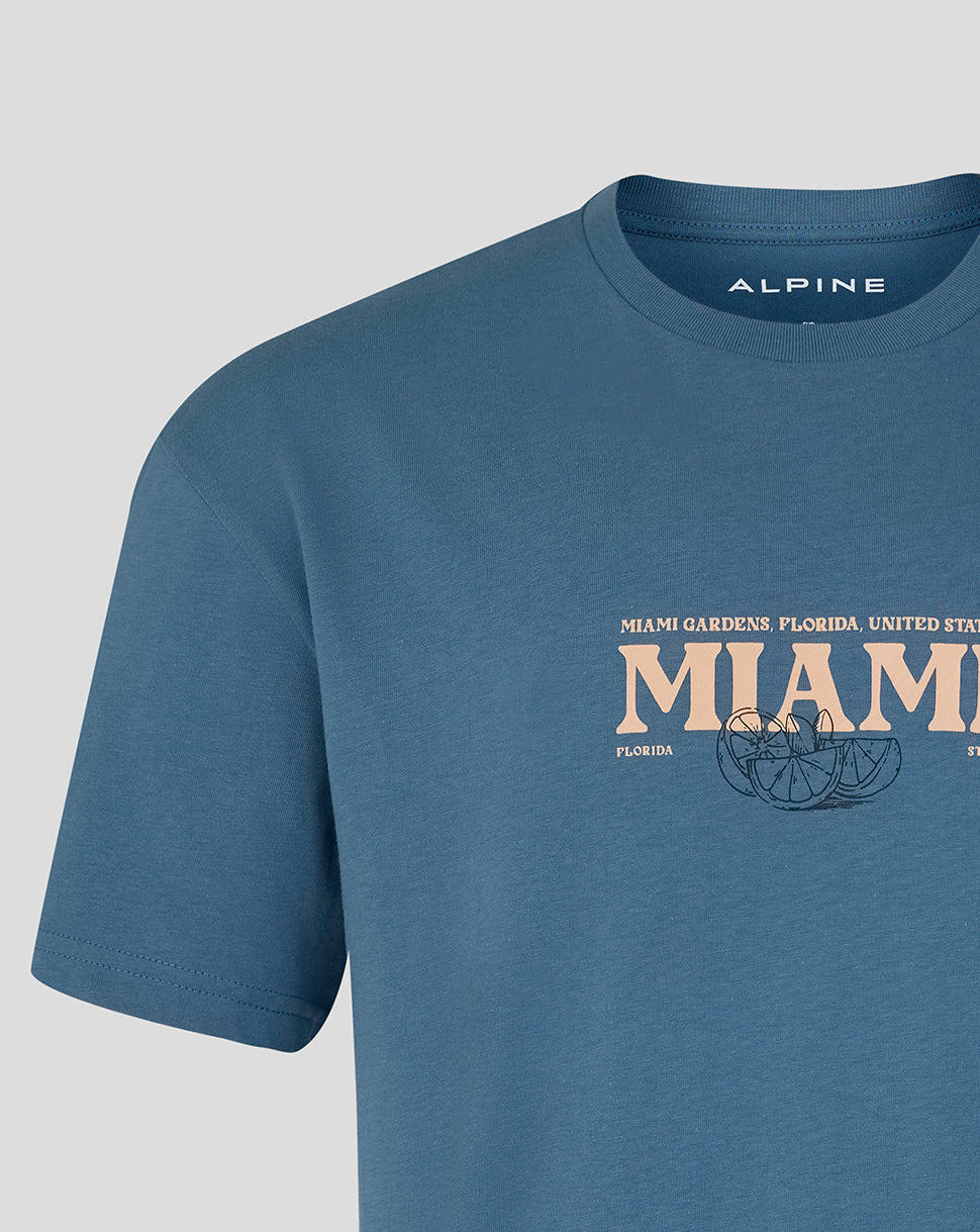 BWT Alpine Formula One Team Unisex Miami Graphic T-Shirt - Blufin - Bluefin