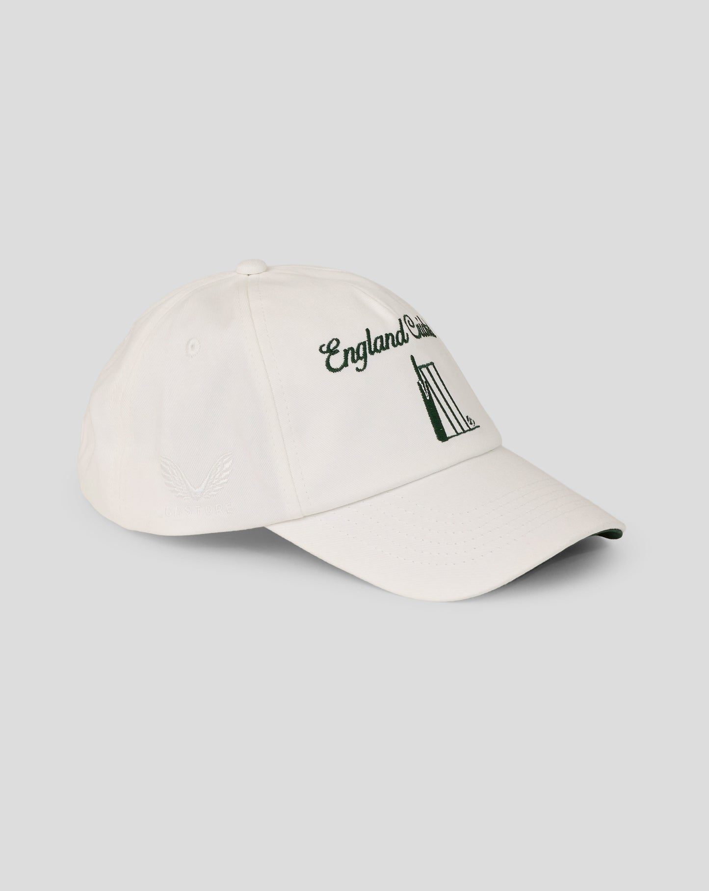 White cap with 'England' text on a light gray background