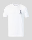 White t-shirt with England Cricket logo on a light gray background