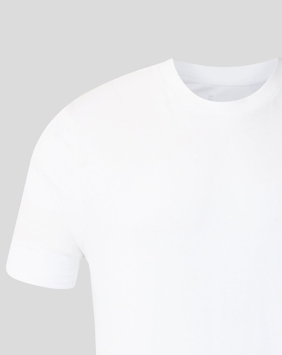 England Cricket Unisex 26/27 Essentials Crest Short Sleeve T-Shirt - White
