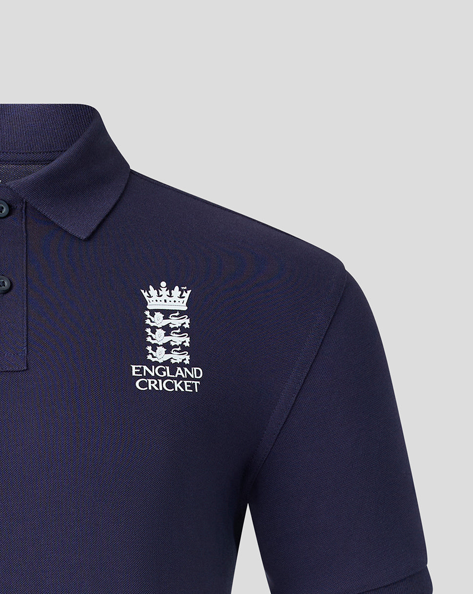 England Cricket Unisex 26/27 Essentials Crest Short Sleeve Polo