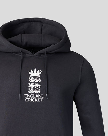 Black hoodie with England Cricket logo on a gray background