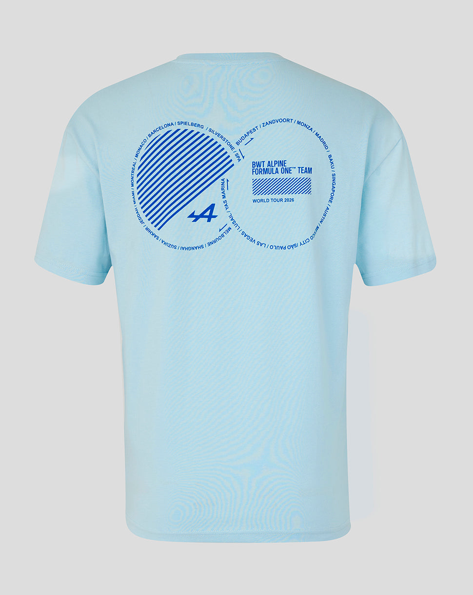 BWT Alpine unisex World Tour T-shirt met relaxed fit - Summer Song
