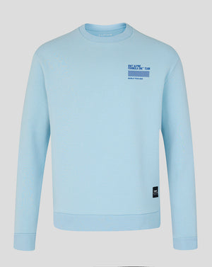 BWT Alpine World Tour unisex sweatshirt in light blue with a small chest print and ribbed details