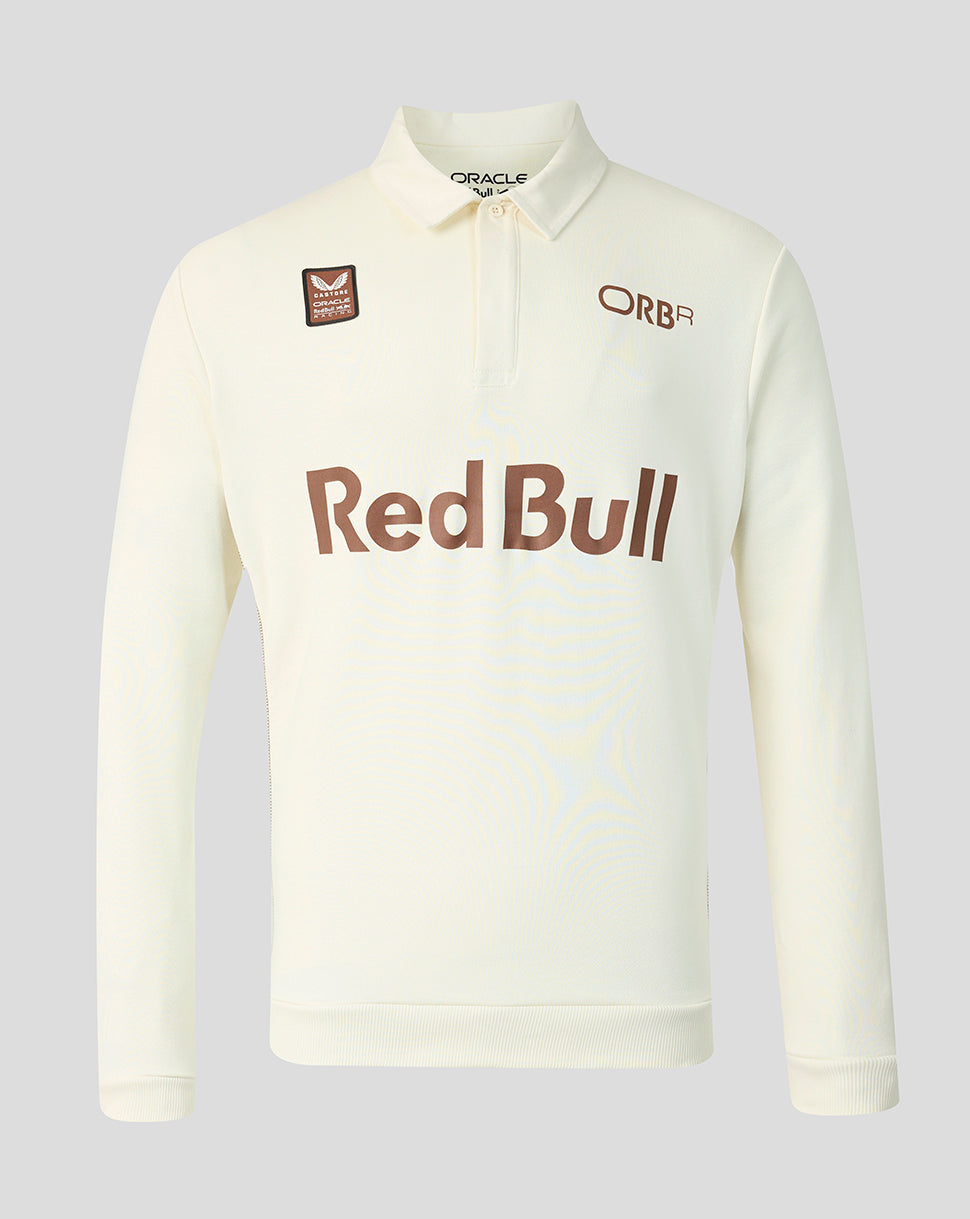 Oracle Red Bull Racing Unisex Classic Long Sleeve Henley T-Shirt - Off White Marl - Off White Marl
