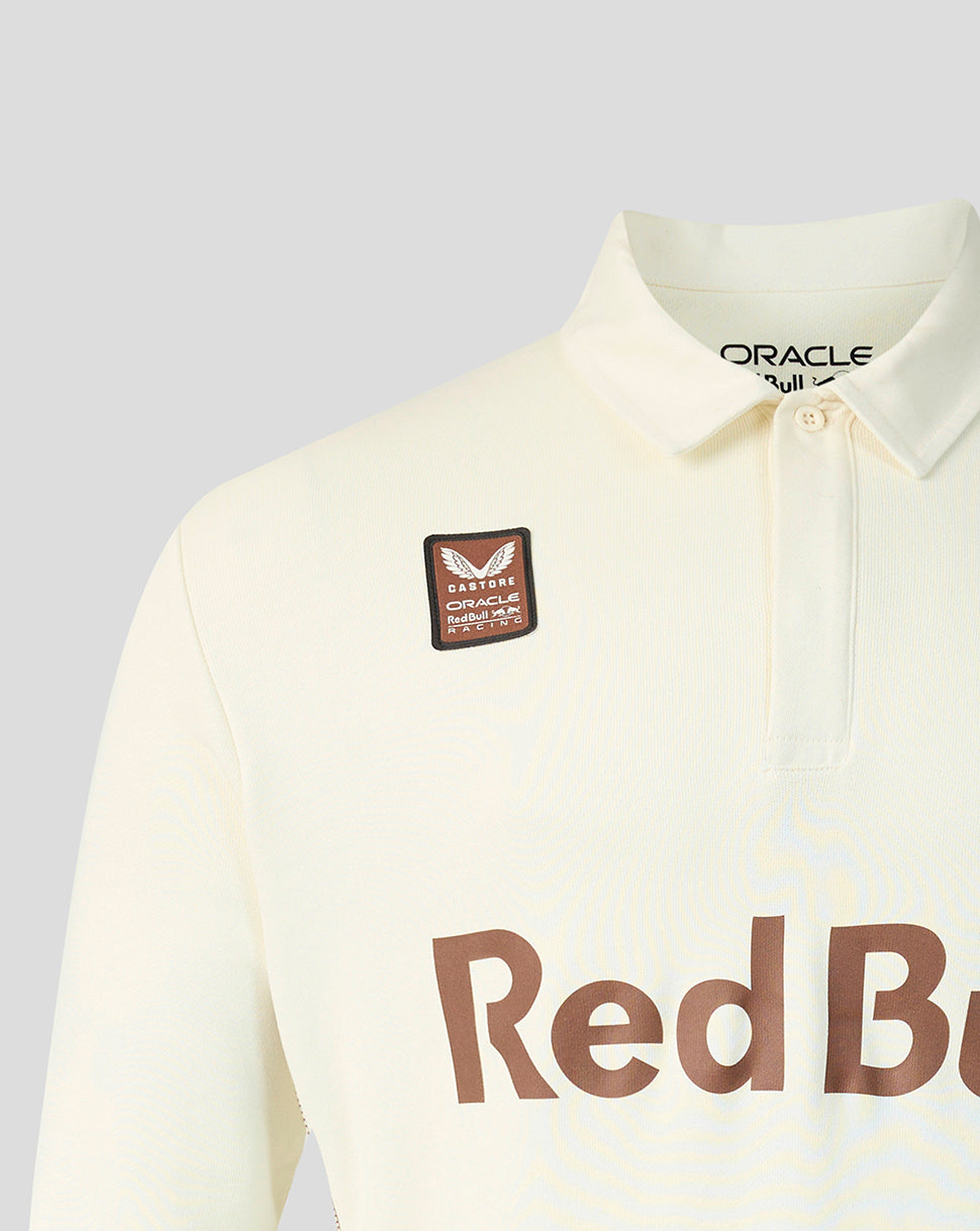 Oracle Red Bull Racing Unisex Classic Long Sleeve Henley T-Shirt - Off White Marl - Off White Marl