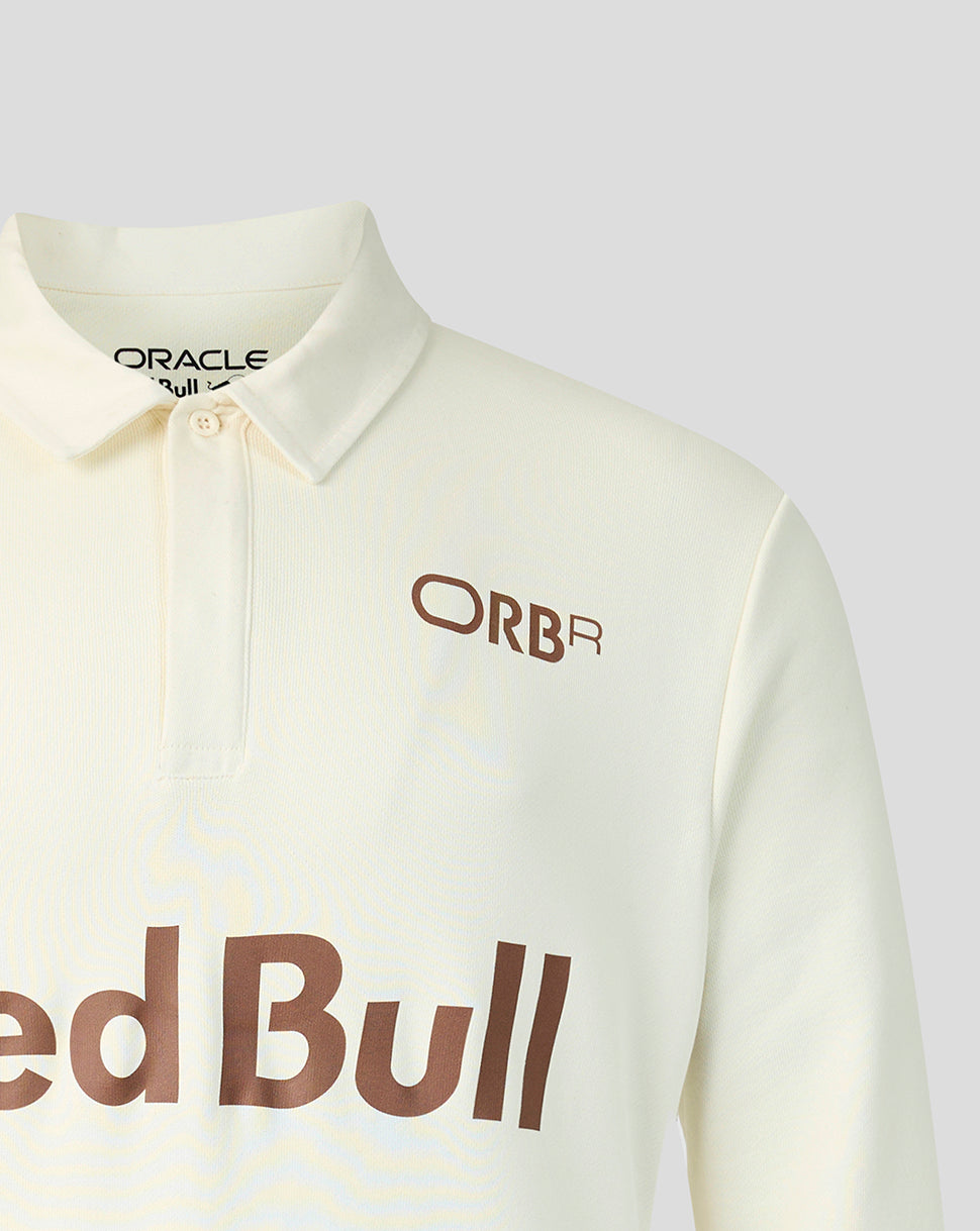 Oracle Red Bull Racing Unisex Classic Long Sleeve Henley T-Shirt - Off White Marl - Off White Marl